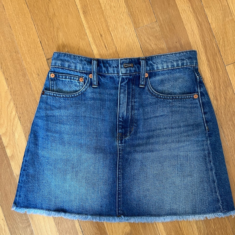 Madewell A-Line Rigid Denim Skirt